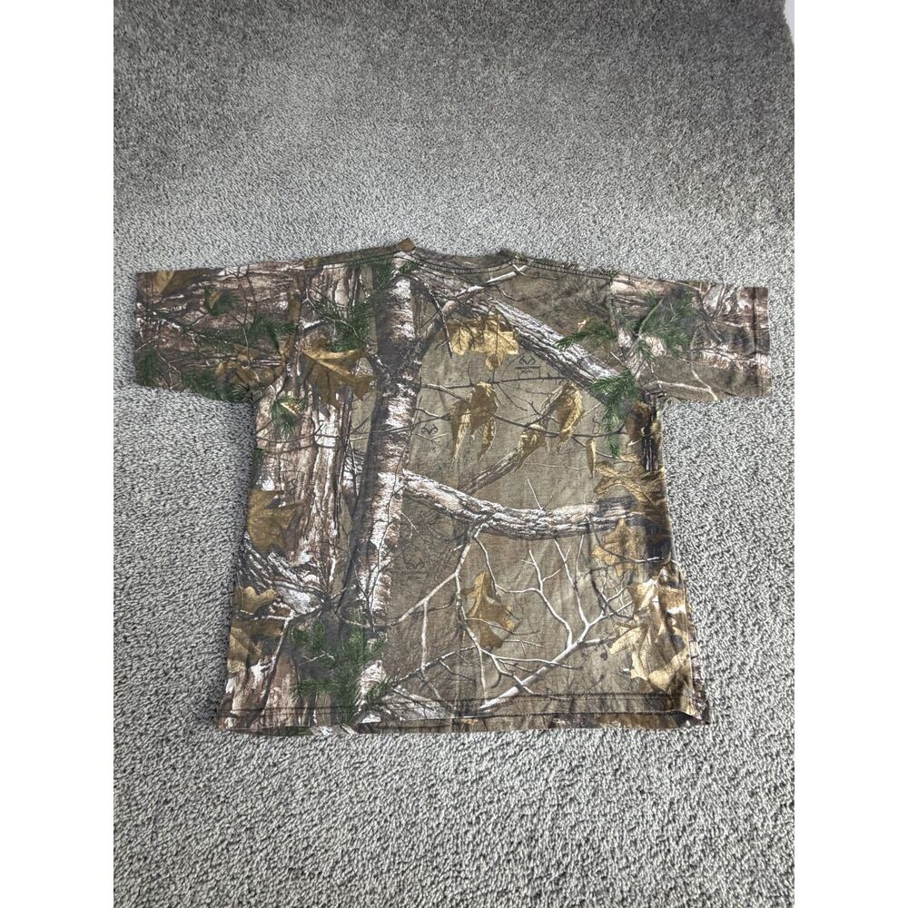 Realtree Camo Shirt Mens Extra Large Brown Xtra Hardwood Fall Short Sleeve - Picture 4 of 7